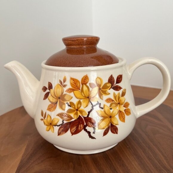 Vintage Sadler Harvest Teapot Autumn Colours Made England Ceramic Tea Time - Picture 1 of 12
